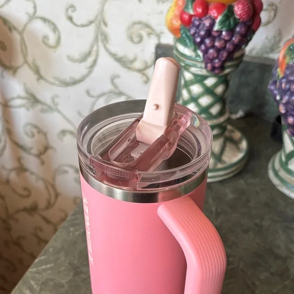 Stanley Pink Travel Mug with Handle - Picture 4 of 4